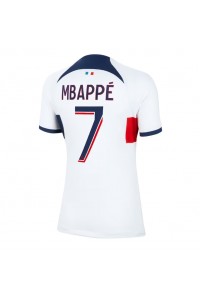 Paris Saint-Germain Kylian Mbappe #7 Fotballdrakt Borte Klær Dame 2023-24 Korte ermer